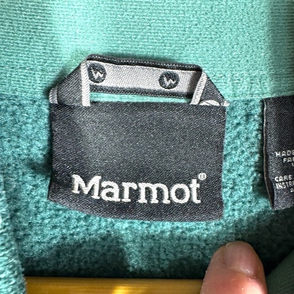 Marmot Drop Line 1/2 Zip Pullover Lightweight Jacket, Kelley Green, Size Large - Picture 7 of 14